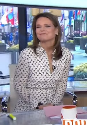 WornOnTV: Dylan’s white medallion print dress on Today | Dylan Dreyer ...