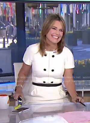 Savannah’s white button detail dress on Today