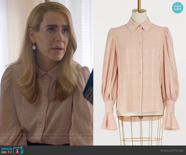 See by Chloe Fluid Checks Top worn by Cordelia Foxx (Sarah Paulson) on American Horror Story