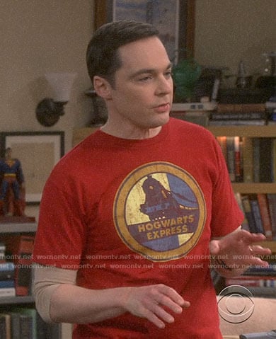 Sheldon's Hogwarts Express t-shirt on The Big Bang Theory