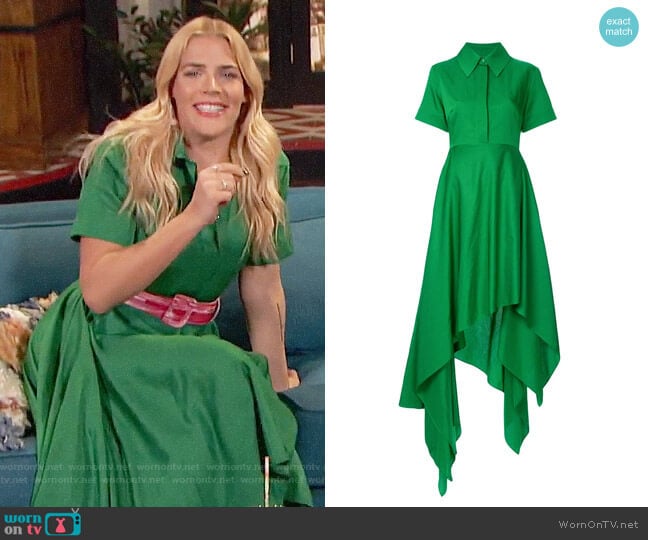 Solace London Asymmetric Shirtdress worn by Busy Philipps on Busy Tonight