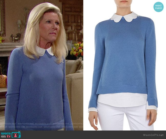 Ted Baker Bronwen Layered-Look Sweater worn by Pamela Douglas (Alley Mills) on The Bold and the Beautiful