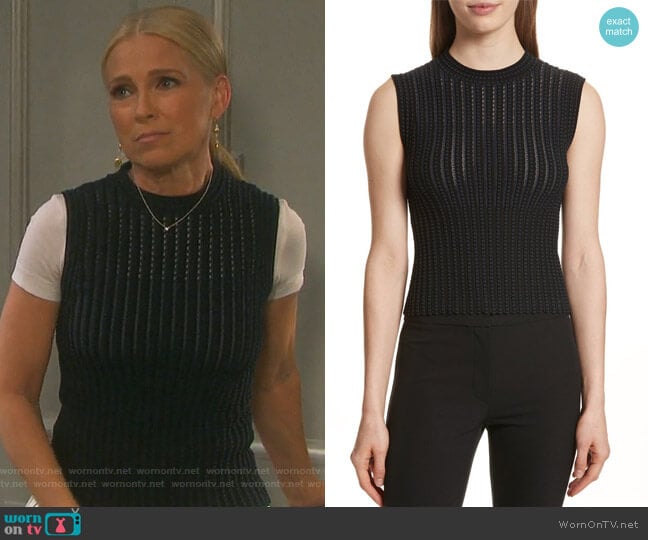 Check Pattern Knit Shell by Theory worn by Jennifer Horton (Melissa Reeves) on Days of our Lives