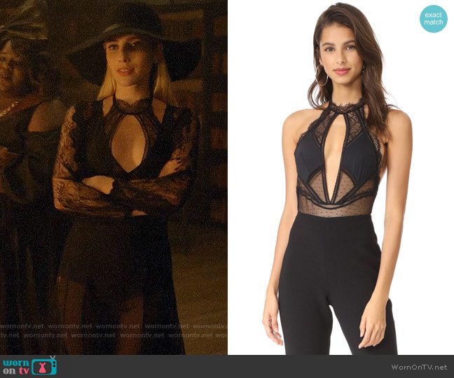 Thistle & Spire Amore Plunge Bodysuit worn by Madison Montgomery (Emma Roberts) on American Horror Story