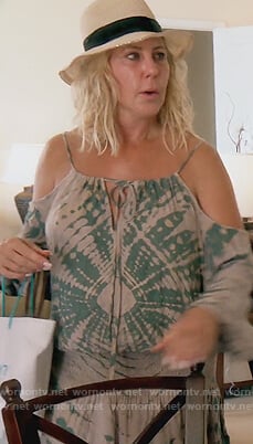 Vicki's tie dye print mini dress on The Real Housewives of Orange County