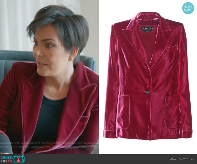 WornOnTV: Kris's red velvet blazer on Keeping Up with the Kardashians | Kris  Jenner | Clothes and Wardrobe from TV