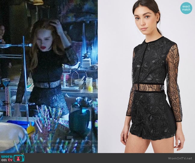 WornOnTV: Cheryl’s black lace romper on Riverdale | Madelaine Petsch ...