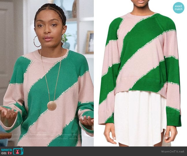 Zadig & Voltaire Lea Sweater worn by Zoey Johnson (Yara Shahidi) on Black-ish