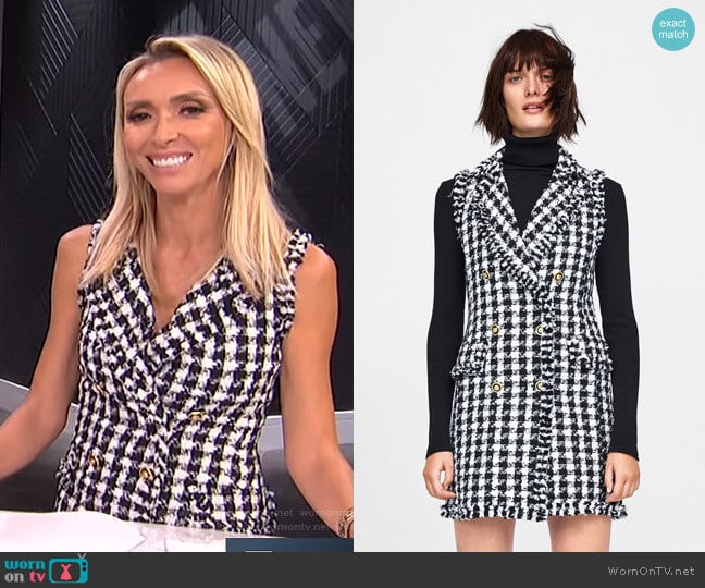 Tweed Dress by Zara worn by Giuliana Rancic on E! News