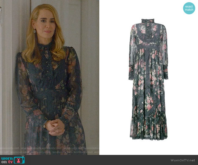 Zimmermann Floral Print Maxi Dress worn by Cordelia Foxx (Sarah Paulson) on American Horror Story