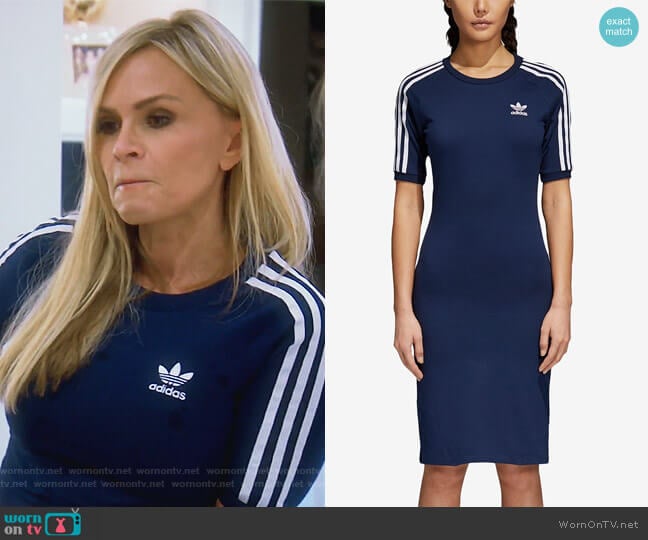 Adicolor Cotton Bodycon Dress by Adidas worn by Tamra Judge on The Real Housewives of Orange County