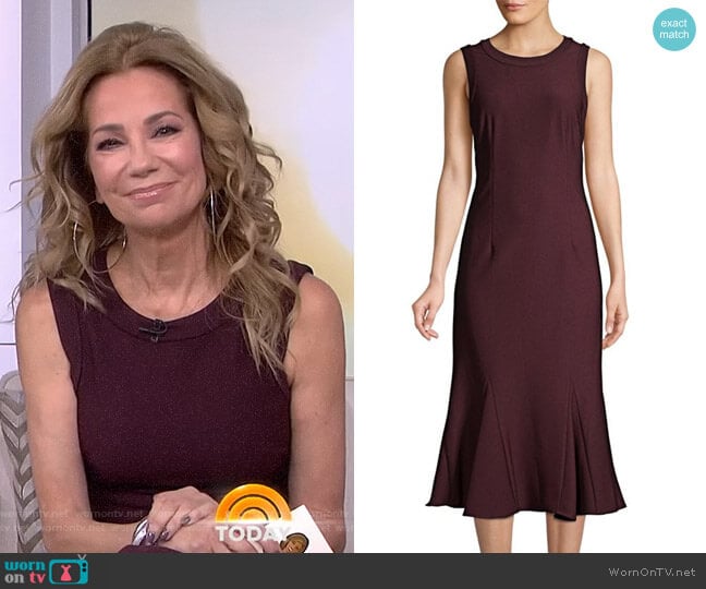 Ottoman Godet Fit & Flare Dress by Adrianna Papell worn by Kathie Lee Gifford on Today