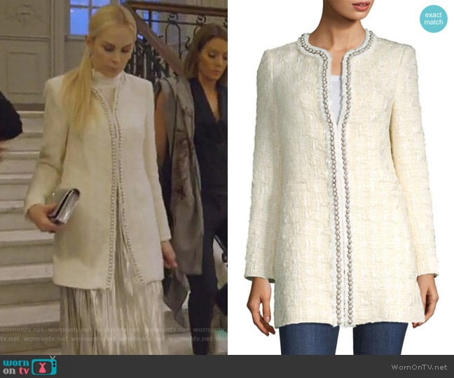 Andreas Jacket by Alice + Olivia worn by Kameron Westcott on The Real Housewives of Dallas