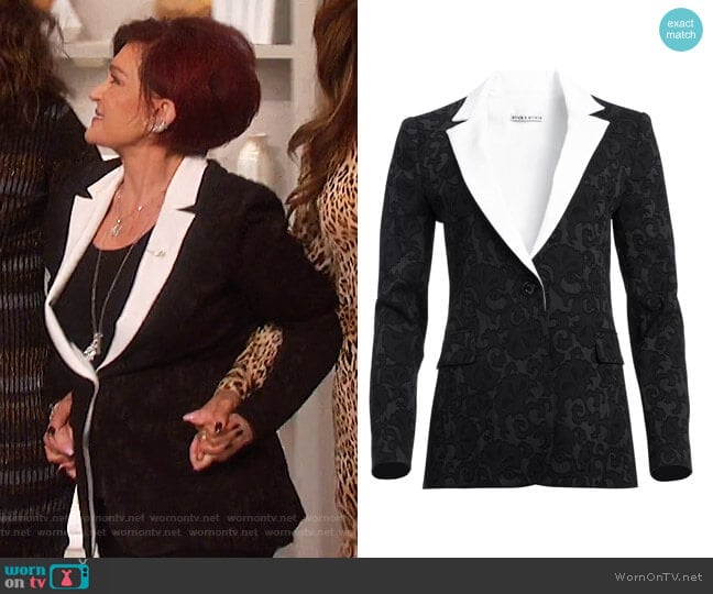 Macey Fitted Blazer by Alice + Olivia worn by Sharon Osbourne on The Talk