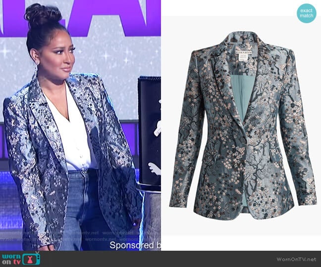Macey Fitted Blazer by Alice + Olivia worn by Adrienne Houghton  on The Real