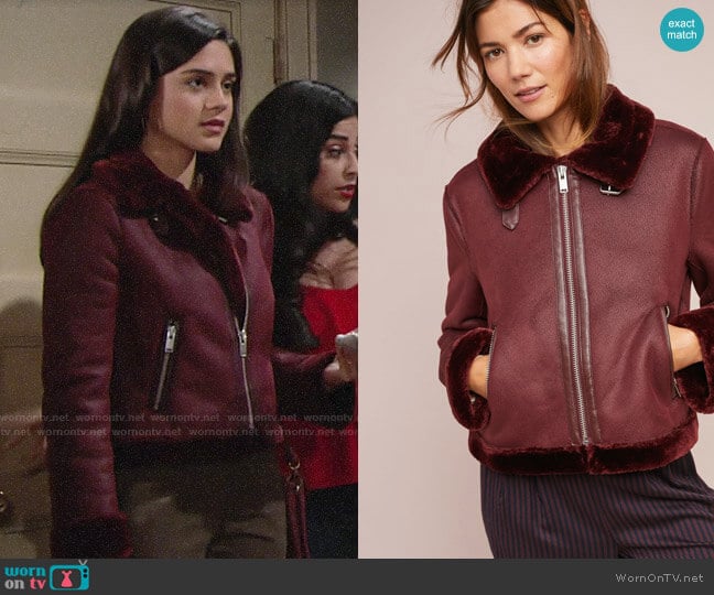 Anthropologie Costello Moto Jacket worn by Lola Rosales (Sasha Calle) on The Young and the Restless