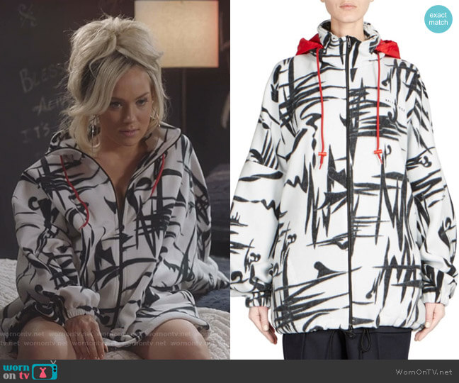 Abstract Print Fleece Jacket by Balenciaga worn by Star Davis (Jude Demorest) on Star