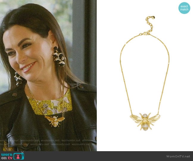 Bumblebee Pendant by Baublebar worn by D’Andra Simmons on The Real Housewives of Dallas