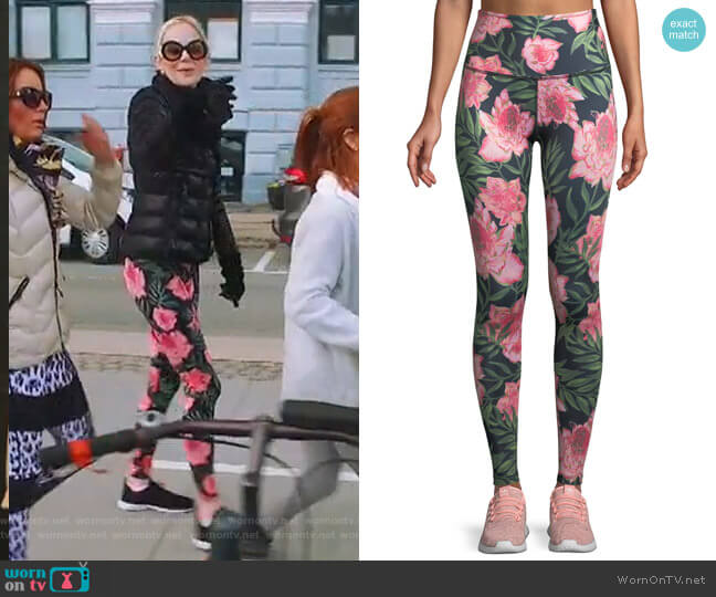 Lux Floral High-Rise Full-Length Leggings by Beyond Yoga worn by Kameron Westcott on The Real Housewives of Dallas