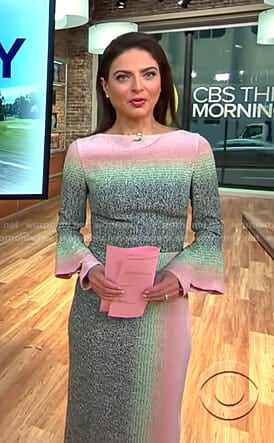 Bianna's ombre sheath dress on CBS This Morning