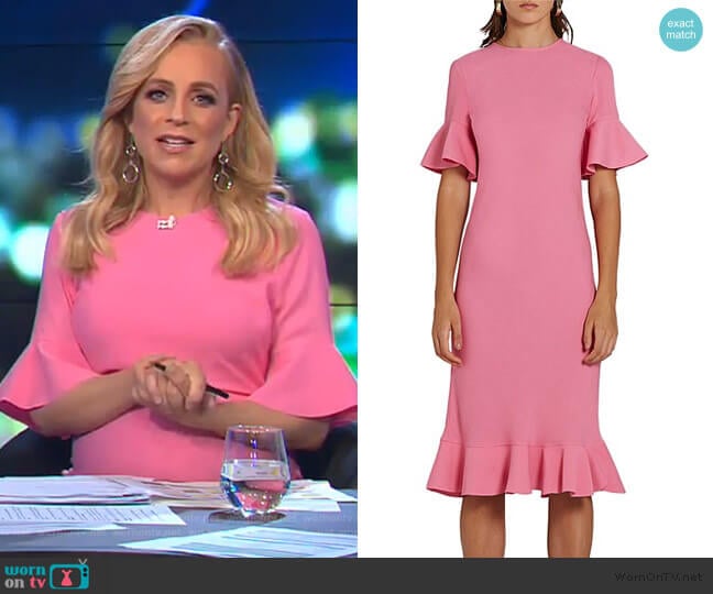 Willow Bias Tee Dress by By Johnny. worn by Carrie Bickmore  on The Project