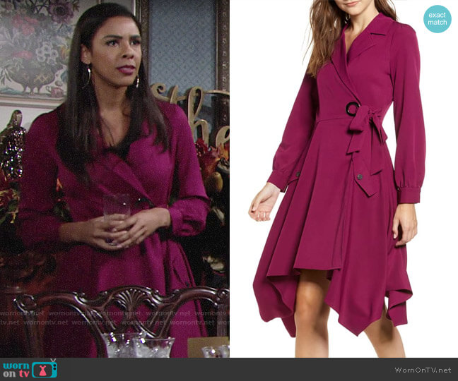 Chriselle Lim Wren Trench Dress worn by Kerry Johnson (Alice Hunter) on The Young and the Restless