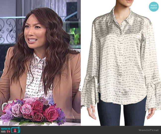 Elisia Blouse by Cinq a Sept worn by Jeannie Mai on The Real