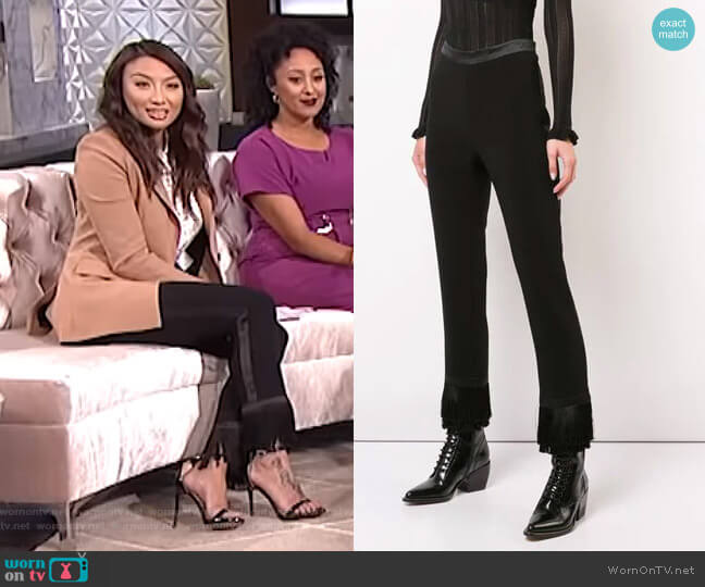 Cropped Tailored Trousers by Cinq a Sept worn by Jeannie Mai on The Real