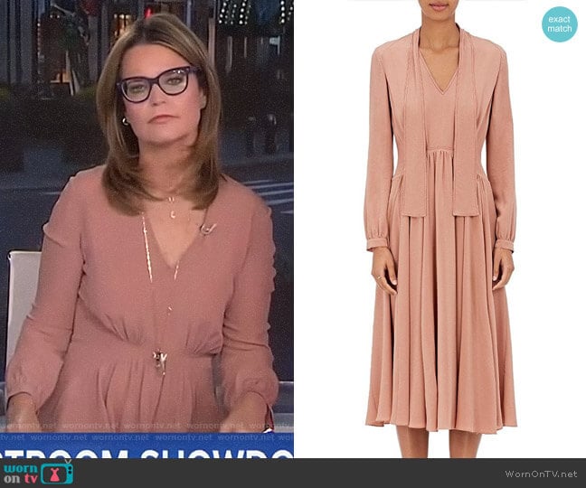 Crepe Scarf-Neck Dress by Derek Lam  worn by Savannah Guthrie on Today