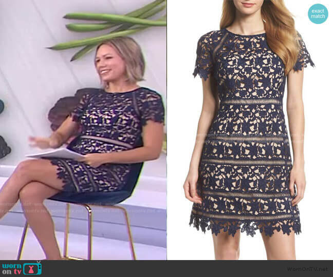 Crochet Overlay Dress by Eliza J worn by Dylan Dreyer  on Today