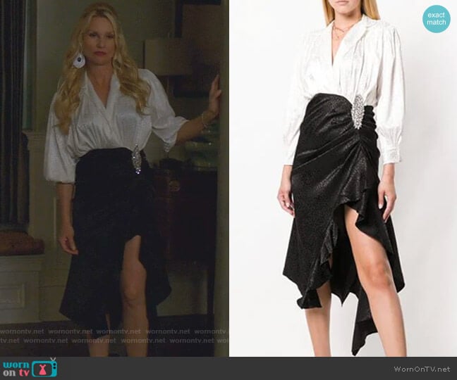 Betta Dress by Dodo Bar Or worn by Alexis Carrington (Elaine Hendrix) on Dynasty