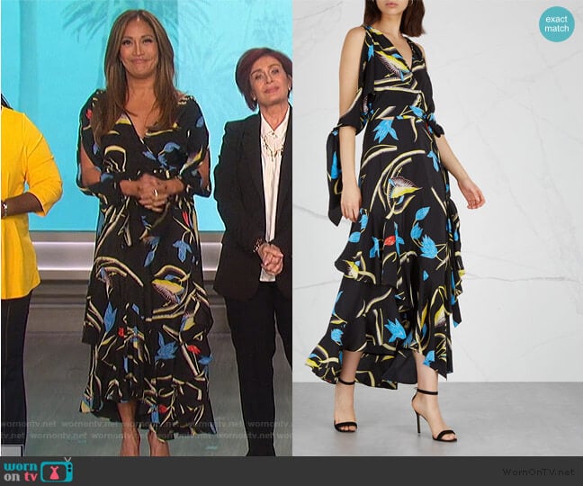 Eloise Floral Midi Dress by Diane von Furstenberg worn by Carrie Inaba on The Talk