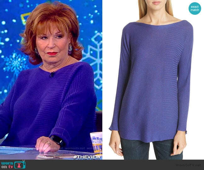 WornOnTV: Joy’s blue ribbed sweater on The View | Joy Behar | Clothes ...