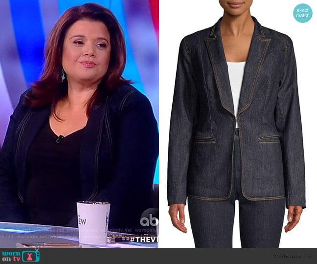 Lorelie Denim Blazer by Elie Tahari worn by Ana Navarro on The View