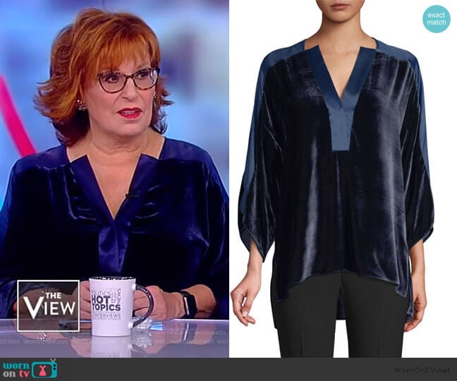 Nolia Velvet Blouse by Elie Tahari worn by Joy Behar on The View