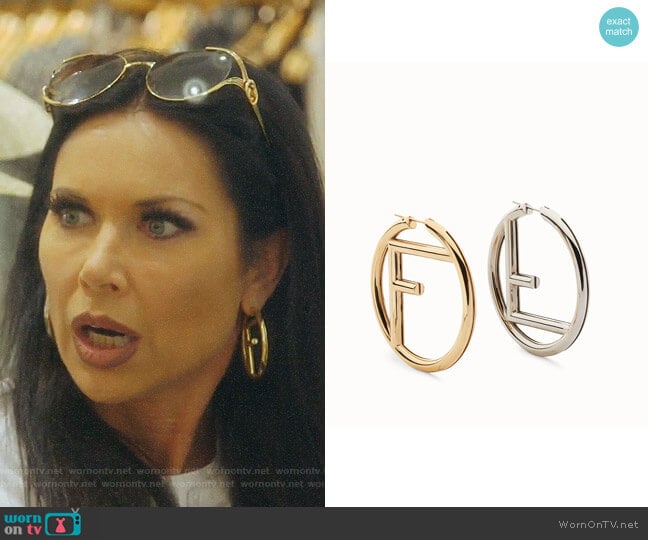 F is Fendi Earrings by Fendi worn by LeeAnne Locken on The Real Housewives of Dallas