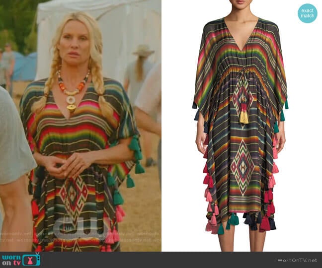 Amirta Kaftan by Figue worn by Alexis Carrington (Elaine Hendrix) on Dynasty