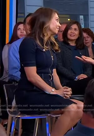 Ginger’s denim zip front dress on Good Morning America