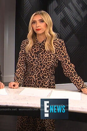 Giuliana’s leopard print shirtdress on E! NEws