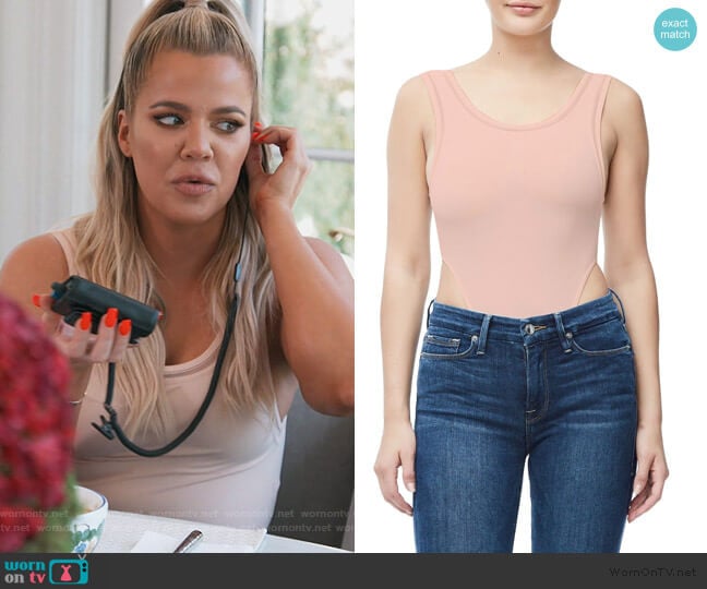 Khlo$ pink Bodysuit by Good American worn by Khloe Kardashian  on Keeping Up with the Kardashians