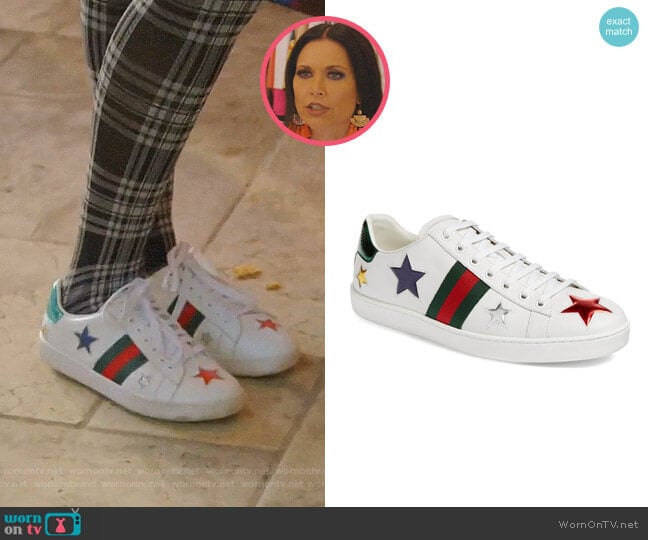 New Ace Star Sneaker by Gucci worn by LeeAnne Locken on The Real Housewives of Dallas