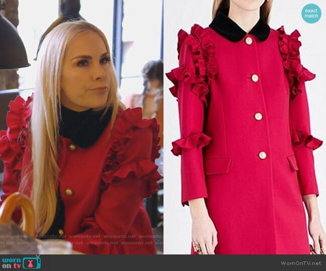 Wool Flounce Coat by Gucci worn by Kameron Westcott on The Real Housewives of Dallas