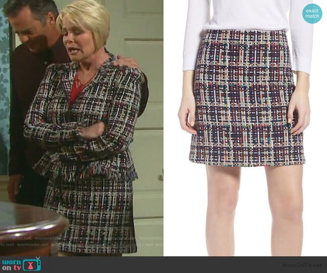 Wornontv Bonnies Multicolored Tweed Jacket And Skirt On Days Of Our Lives Judi Evans