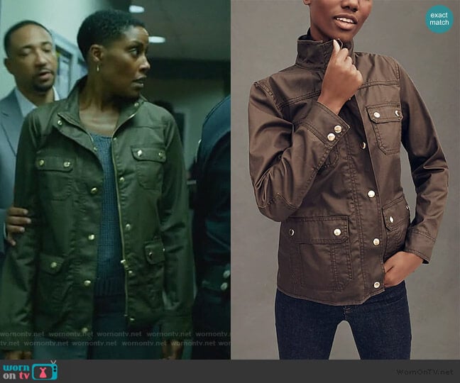 Downtown Field Jacket by J. Crew worn by Lynn Stewart (Christine Adams) on Black Lightning