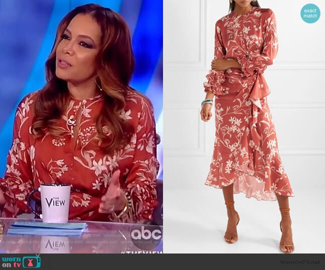 Botanical Gardens Midi Dress by Johanna Ortiz worn by Sunny Hostin on The View