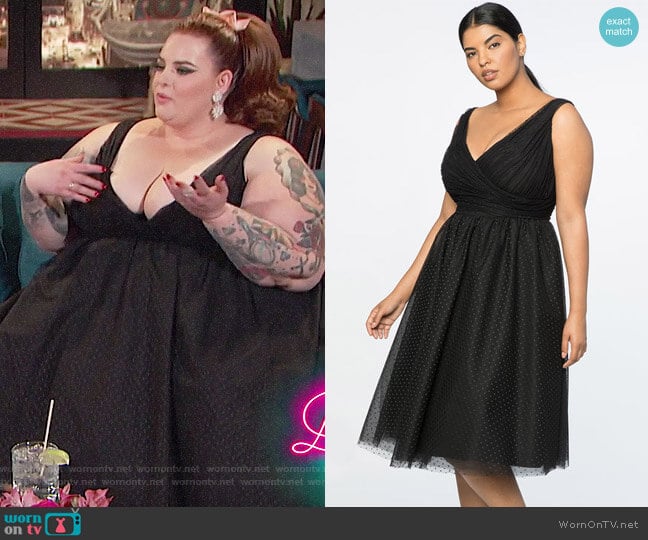 Jason Wu X ELOQUII Point D'esprit Dress worn by Tess Holliday on Busy Tonight