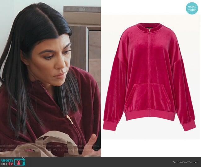 Velour Beverly Jacket by Juicy Couture worn by Kourtney Kardashian on Keeping Up with the Kardashians