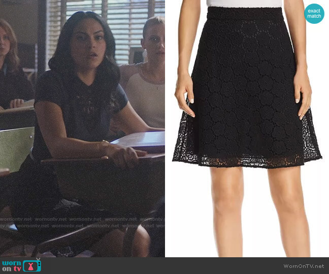 Kate Spade Floral-Lace A-Line Skirt worn by Veronica Lodge (Camila Mendes) on Riverdale