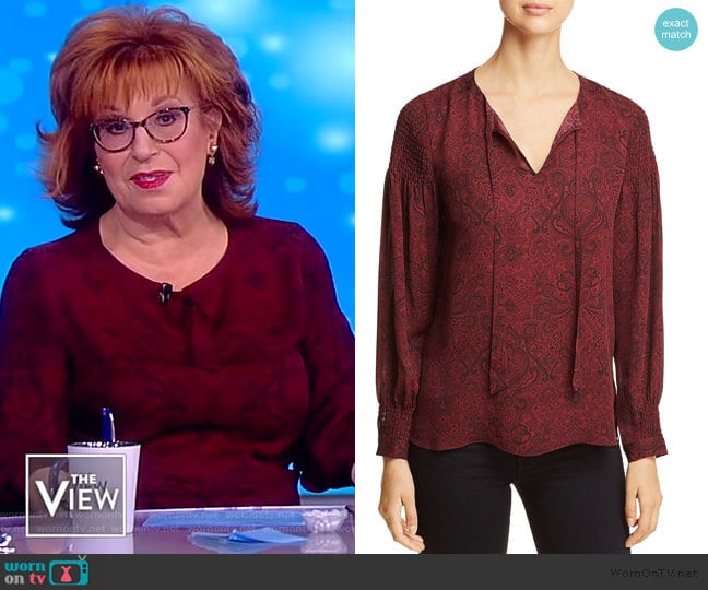 Kylee Printed Silk Blouse by Kobi Halperin worn by Joy Behar on The View