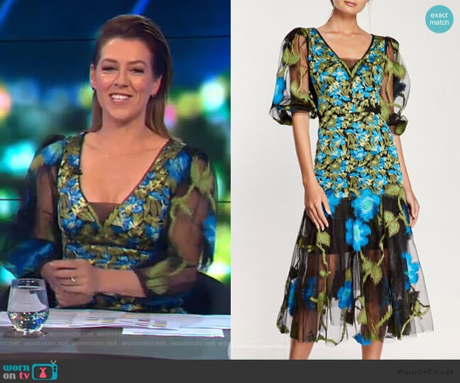 Luella Dress by Moss & Spy worn by Gorgi Coghlan on The Project